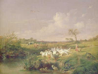 Geese Grazing by Otto Speckter
